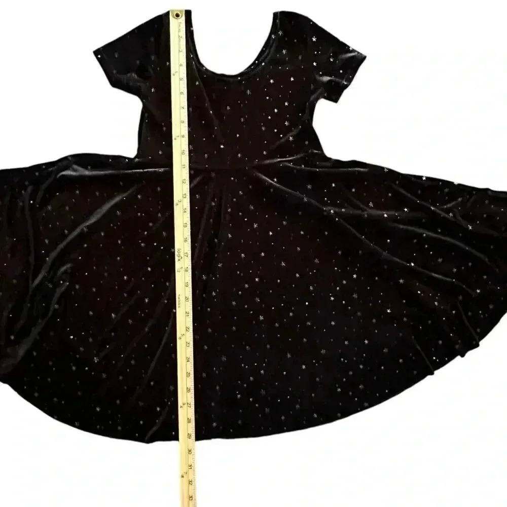 Wild Rich Kids dress twirl black velvet youth size 11/12 - Picture 5 of 8